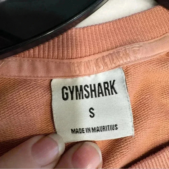 Gymshark Long Sleeve Crop Top Women Small Coral Salmon Pink Workout - Picture 7 of 10